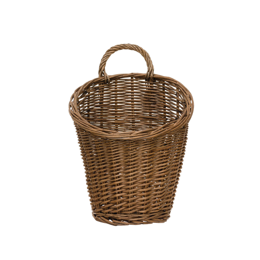 Woven Wood Baskets with Leather Handles – Shoppe Apiary